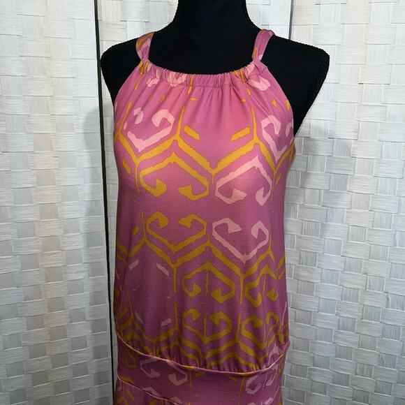 PrAna Womens Avore Dress Size Medium Halter Neckline Boho Drip Waist Summer Soft - Picture 13 of 16